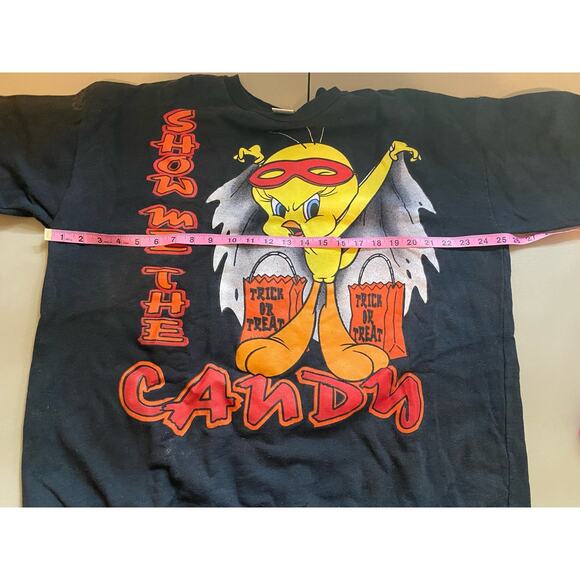 Looney Tunes Womens 18/20W Tweety Halloween Sweatshirt Black Vampire Vintage - Picture 6 of 9